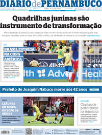 Capa do jornal Diario de Pernambuco 24/06/2024
