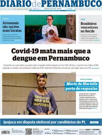 Capa do jornal Diario de Pernambuco 25/03/2024