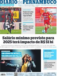 Capa do jornal Diario de Pernambuco 25/05/2024