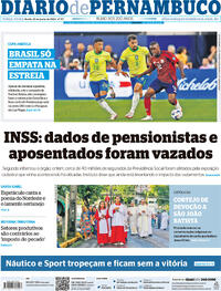 Capa do jornal Diario de Pernambuco 25/06/2024
