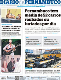 Capa do jornal Diario de Pernambuco 25/09/2024