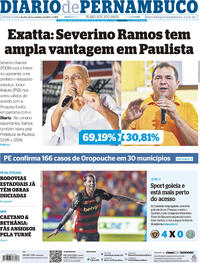 Capa do jornal Diario de Pernambuco 25/10/2024