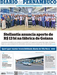 Capa do jornal Diario de Pernambuco 26/04/2024