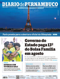 Capa do jornal Diario de Pernambuco 26/07/2024