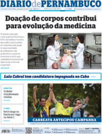 Capa do jornal Diario de Pernambuco 26/08/2024