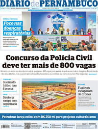 Capa do jornal Diario de Pernambuco 27/02/2024