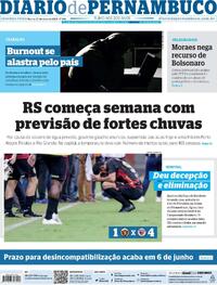 Capa do jornal Diario de Pernambuco 27/05/2024