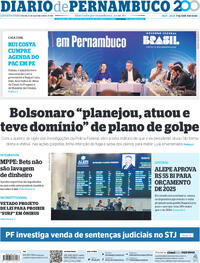 Capa do jornal Diario de Pernambuco 27/11/2024