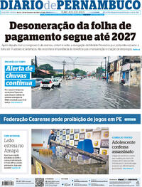 Capa do jornal Diario de Pernambuco 28/02/2024