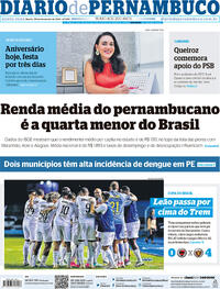 Capa do jornal Diario de Pernambuco 29/02/2024