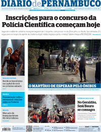 Capa do jornal Diario de Pernambuco 29/04/2024