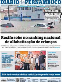 Capa do jornal Diario de Pernambuco 29/05/2024