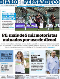 Capa do jornal Diario de Pernambuco 29/10/2024
