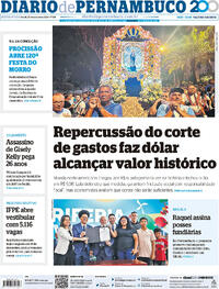 Capa do jornal Diario de Pernambuco 29/11/2024