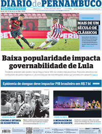 Capa do jornal Diario de Pernambuco 30/03/2024