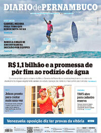 Capa do jornal Diario de Pernambuco 30/07/2024