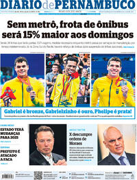 Capa do jornal Diario de Pernambuco 30/08/2024