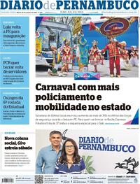 Capa do jornal Diario de Pernambuco 31/01/2024