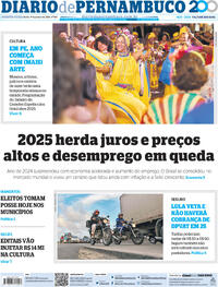 Capa do jornal Diario de Pernambuco 01/01/2025