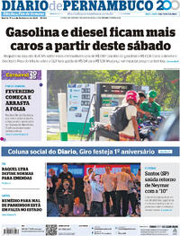 Capa do jornal Diario de Pernambuco 01/02/2025