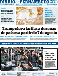 Capa do jornal Diario de Pernambuco 01/08/2025