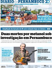 Capa do jornal Diario de Pernambuco 01/10/2025