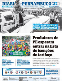Capa do jornal Diario de Pernambuco 02/08/2025