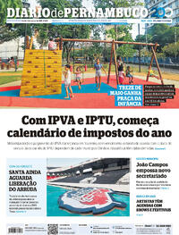 Capa do jornal Diario de Pernambuco 03/01/2025