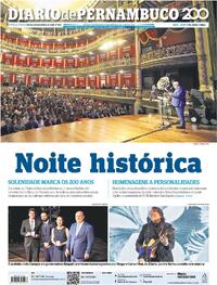 Capa do jornal Diario de Pernambuco 04/11/2025