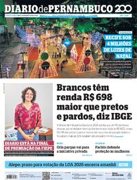 Capa do jornal Diario de Pernambuco 04/12/2025