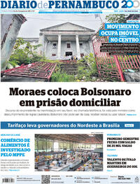 Capa do jornal Diario de Pernambuco 05/08/2025