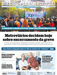 Capa do jornal Diario de Pernambuco 05/11/2025