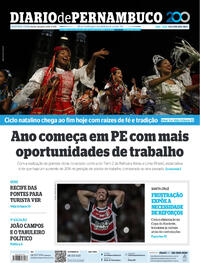 Capa do jornal Diario de Pernambuco 06/01/2025