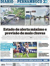 Capa do jornal Diario de Pernambuco 06/02/2025