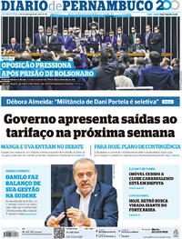 Capa do jornal Diario de Pernambuco 06/08/2025