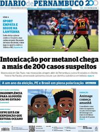 Capa do jornal Diario de Pernambuco 06/10/2025