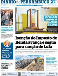 Capa do jornal Diario de Pernambuco 06/11/2025