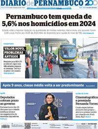 Capa do jornal Diario de Pernambuco 07/01/2025