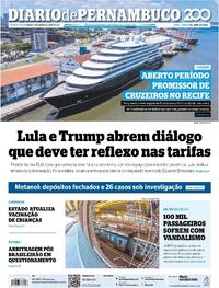 Capa do jornal Diario de Pernambuco 07/10/2025