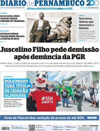 Capa do jornal Diario de Pernambuco 09/04/2025