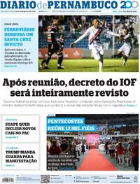 Capa do jornal Diario de Pernambuco 09/06/2025
