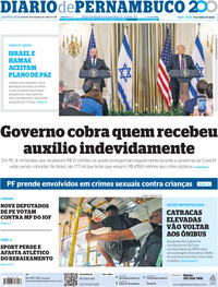 Capa do jornal Diario de Pernambuco 09/10/2025