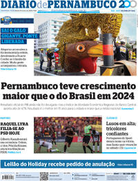 Capa do jornal Diario de Pernambuco 10/03/2025