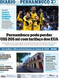Capa do jornal Diario de Pernambuco 11/08/2025
