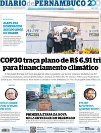 Capa do jornal Diario de Pernambuco 11/11/2025