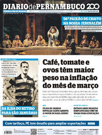Capa do jornal Diario de Pernambuco 12/04/2025