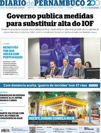 Capa do jornal Diario de Pernambuco 12/06/2025