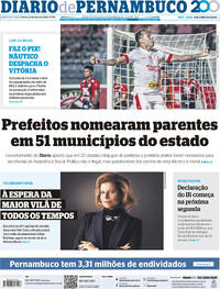 Capa do jornal Diario de Pernambuco 13/03/2025