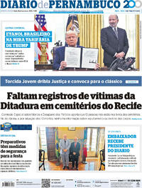 Capa do jornal Diario de Pernambuco 14/02/2025