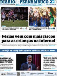 Capa do jornal Diario de Pernambuco 14/07/2025